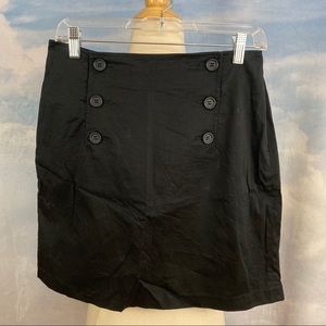 90s The Limited Double Button Black Mini Skirt Sz 6